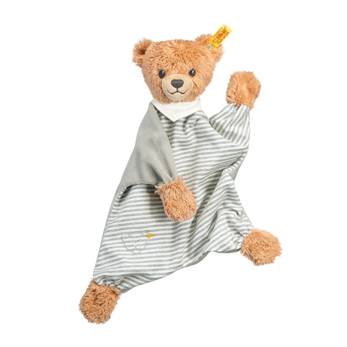 Steiff Sleep Well Graue Teddybär-Schmusedecke – 30 cm