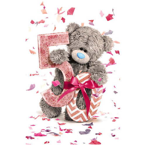 Me to You Tatty Teddy Bear 50th Birthday Card - 9"