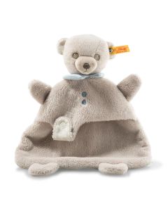 Steiff 241451 Hello Baby Levi Teddybär Schmusetuch in Geschenkbox, mehrfarbig – 28 cm