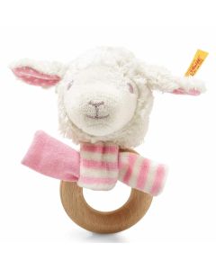 Steiff Baby Liena the Lamb Grip Toy Rattle - 12 cm