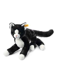 Steiff Mimmi, die schwarz-weiße Katze, Stofftier – 30 cm