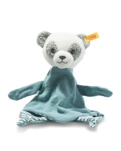 Steiff GOTS Paco Panda Schmusetuch aus Bio-Baumwolle – 30 cm