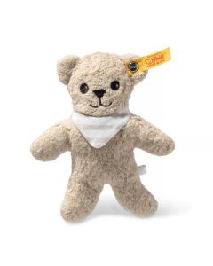 Steiff Baby GOTS Noah Teddy Bear with rustling foil and rattle - 12 cm