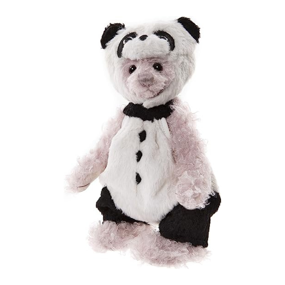 Charlie Bears Pantaloon the Teddy Bear in Panda Sleepy Suit- 25 cm